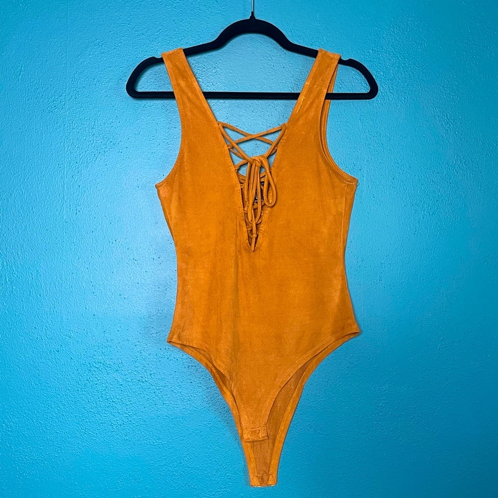 Forever 21 Suede Bodysuit - Size Small